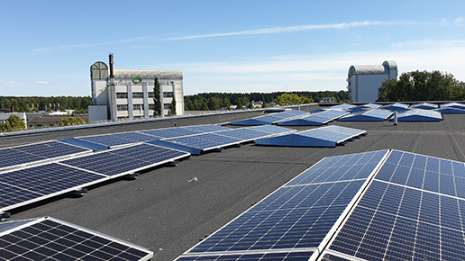 solpark på Viktoriaskolans tak