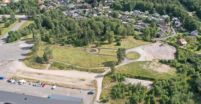Flygbild Folkets park (Fokusområdet)