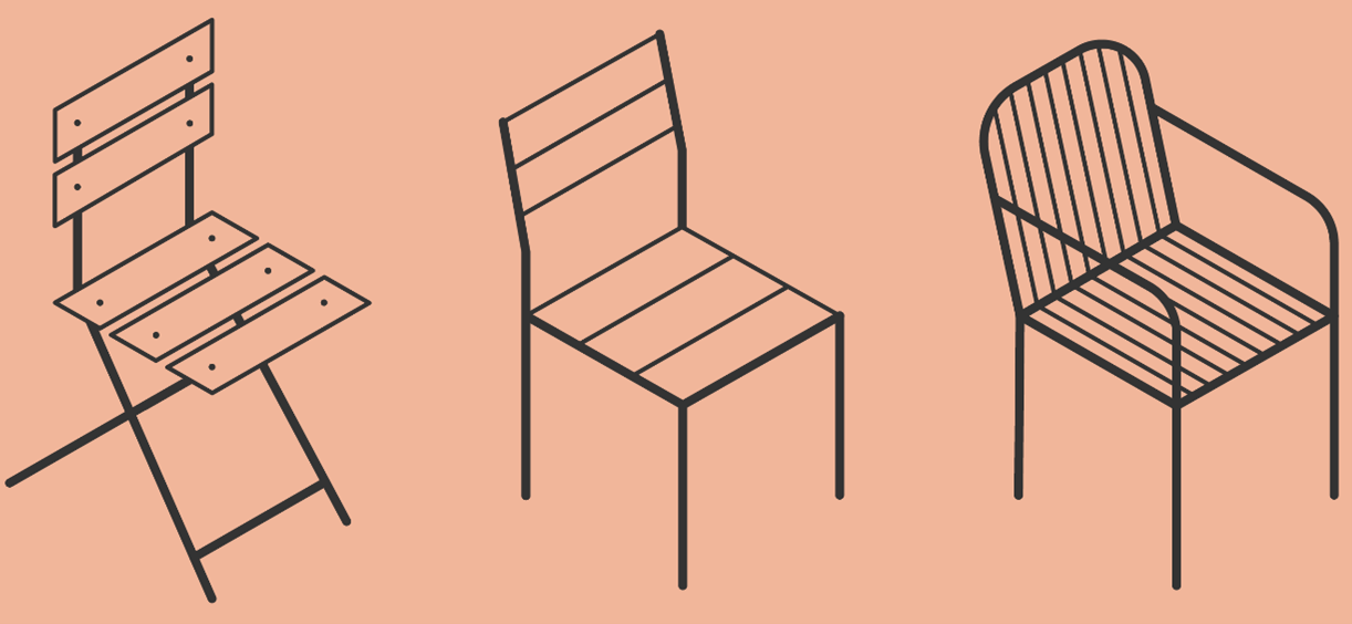 Exempel på olika stolar.