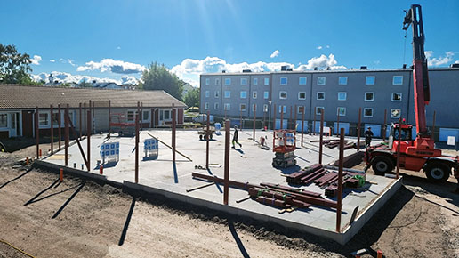 Bygget av ny förskolan vid Marieberg - 220901