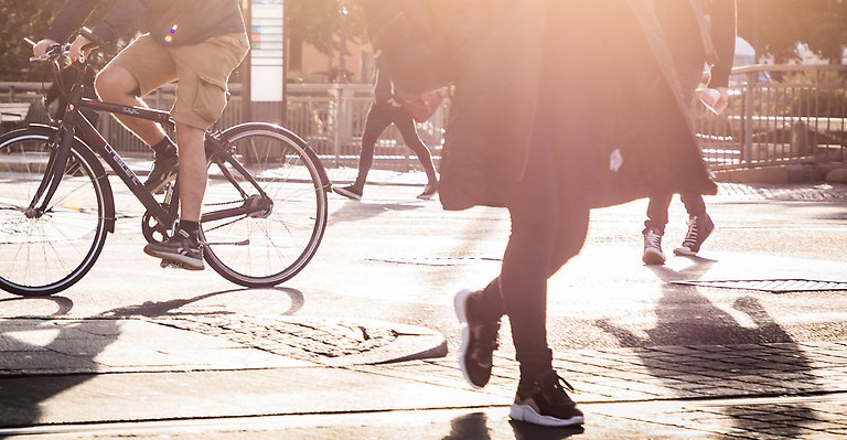 cyklister och gående